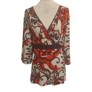 Vintage Maggie Barnes Faux Wrap Top with Tied Waist
